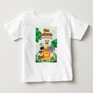The animal kids design romantic ベビーTシャツ