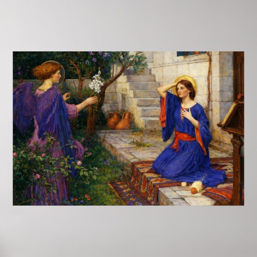 The Annunciation by John William Waterhouse ポスター (正面)
