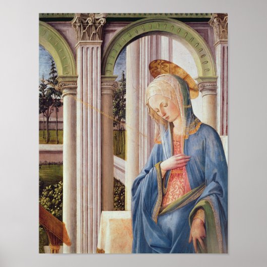 The Annunciation, detail of the Virgin Mary ポスター (正面)