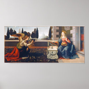 The Annunciation, Leonardo da Vinci, 1472–1473 ポスター