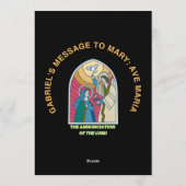 The Annunciation of the Lord 招待状 (裏面)