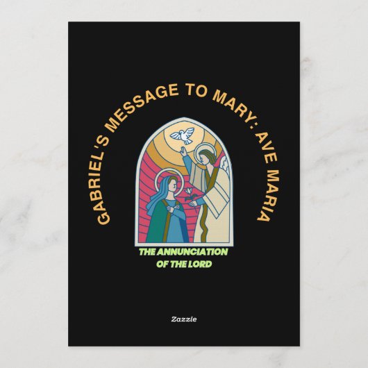 The Annunciation of the Lord 招待状 (裏面)