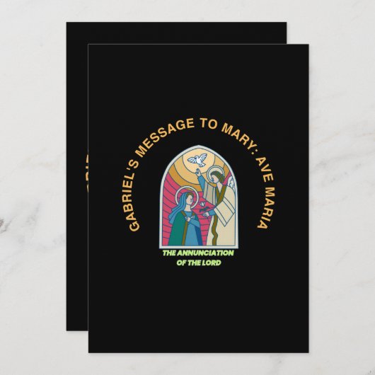 The Annunciation of the Lord 招待状 (正面/裏面)