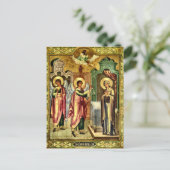 The Annunciation Orthodox Christian Icon ポストカード (スタンド正面)