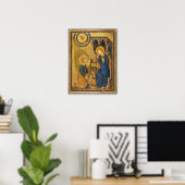 The Annunciation tempera and oil painting on wood ポスター (ホームオフィス)