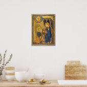 The Annunciation tempera and oil painting on wood ポスター (キッチン)