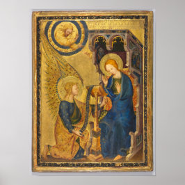 The Annunciation tempera and oil painting on wood ポスター