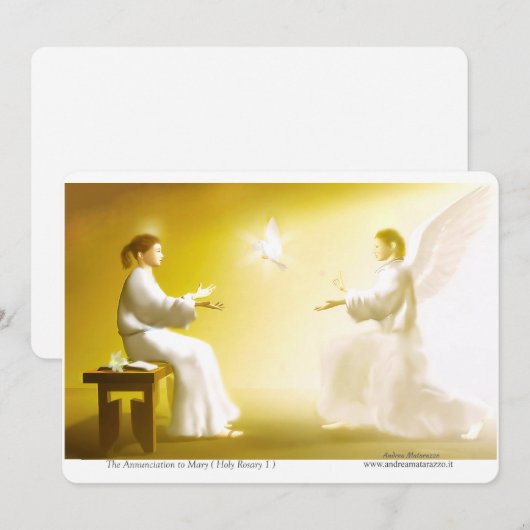 The Annunciation to Mary 招待状 (正面/裏面)