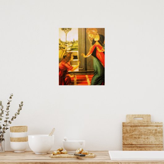 The Annunciation Virgin Mary and Archangel Gabriel ポスター (キッチン)