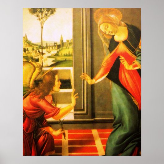 The Annunciation Virgin Mary and Archangel Gabriel ポスター (正面)