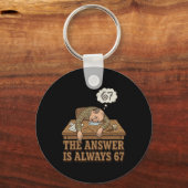 The Answer Is Always 67 Math Teacher Meme 90s Retr キーホルダー (正面)