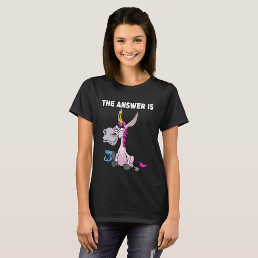 The answer is no. Grumpy Funny Donkey Unicorn Tシャツ (正面フル)