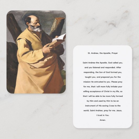 The Apostle St Andrew Prayer Card 名刺 (正面/裏面)