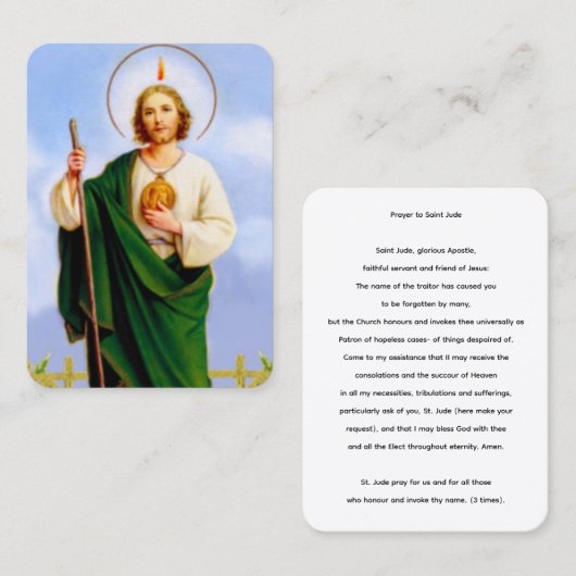 The Apostle St Jude Thaddeus Prayer Card 名刺 (正面/裏面)