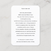 The Apostle St Jude Thaddeus Prayer Card 名刺 (裏面)