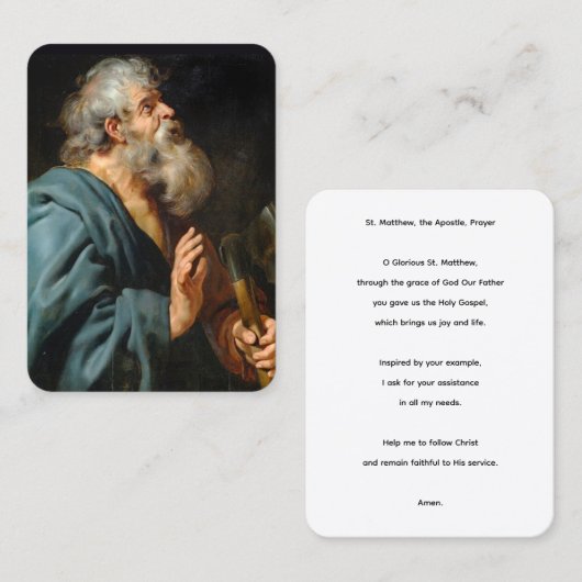The Apostle St Matthew Prayer Card 名刺 (正面/裏面)