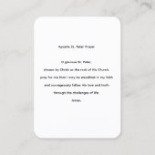 The Apostle St Peter Prayer Card 名刺 (裏面)