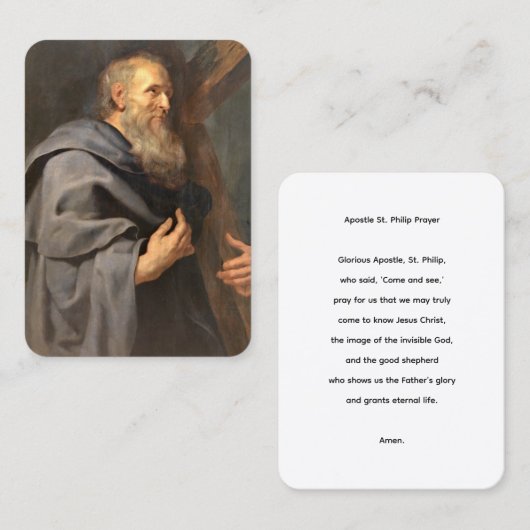 The Apostle St Philip Prayer Card 名刺 (正面/裏面)