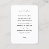 The Apostle St Philip Prayer Card 名刺 (裏面)