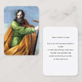 The Apostle St Simon Prayer Card 名刺 (正面/裏面)