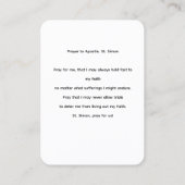 The Apostle St Simon Prayer Card 名刺 (裏面)