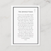 The Apostles' Creed Catholic Prayer Card           プレイスカード (裏面)