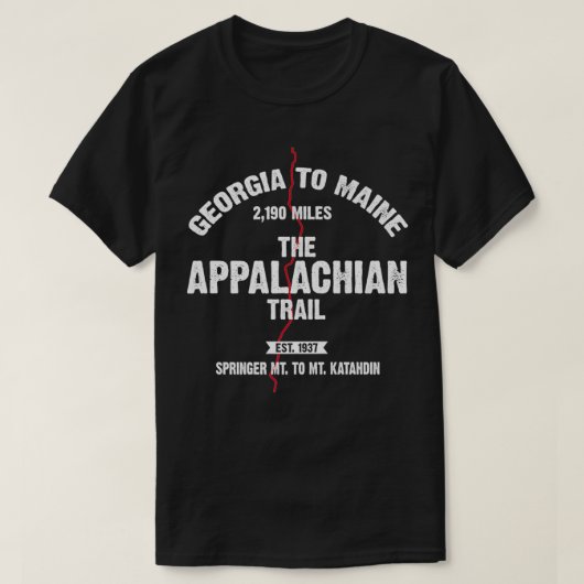 The Appalachian Trail Georgia To Maine Hiking Prem Tシャツ (デザイン正面)