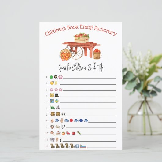 The Apple of our Eye絵文字ベビーシャワーゲーム (スタンド正面)