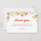 The Apple of our Eye Autumn秋ベビーシャワー サンキューカード (正面)