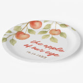 The Apple of our Eye Autumn秋ベビーシャワー ペーパープレート (アングル)