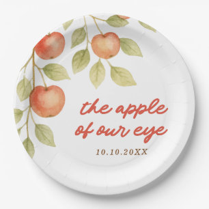 The Apple of our Eye Autumn秋ベビーシャワー ペーパープレート