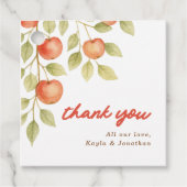 The Apple of our Eye Autumn Fall Baby Shower フェイバータグ (正面)