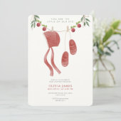 The apple of our eye baby shower 招待状 (スタンド正面)