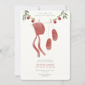 The apple of our eye baby shower 招待状 (正面)