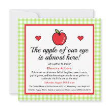 "The Apple of Our Eye" Baby Shower Invitation 