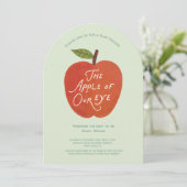 The Apple of Our Eye Baby Shower Invitation 招待状 (スタンド正面)