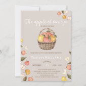 The Apple of Our Eye basket秋ベビーシャワー 招待状 (正面)