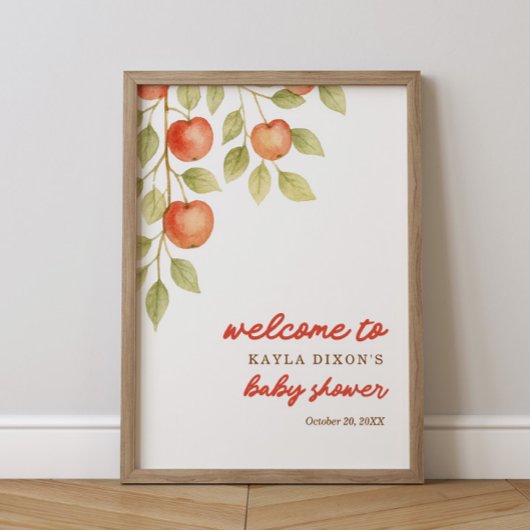 The Apple of our Eye Fall Welcome Sign ポスター