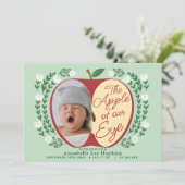 The Apple of Our Eye Photo Birth Announcement 招待状 (スタンド正面)