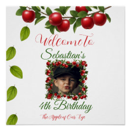 The Apple of Our Eye Photo Welcome Sign ポスター