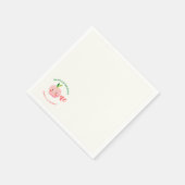 The Apple of Our Eyesの最初の誕生日 スタンダードカクテルナプキン (角)