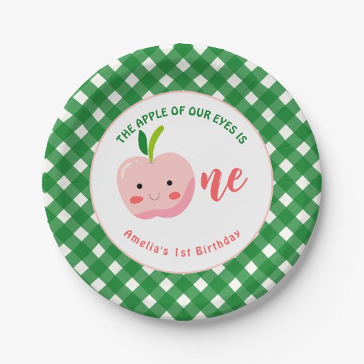 The Apple of Our Eyesの最初の誕生日 ペーパープレート (正面)