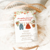 The Apples of our Eye Twin Autumn Fall Baby Shower 招待状