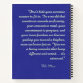 The Aquarius Lady: Handcrafted Custom notebook ノートブック (裏面)