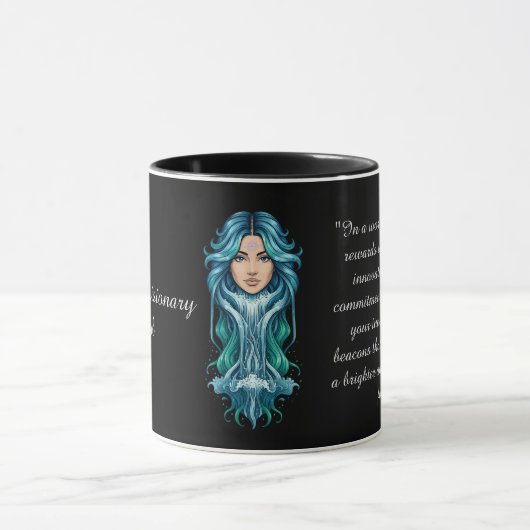 The Aquarius Lady: Luxury Two-Tone Mug マグカップ (中央)