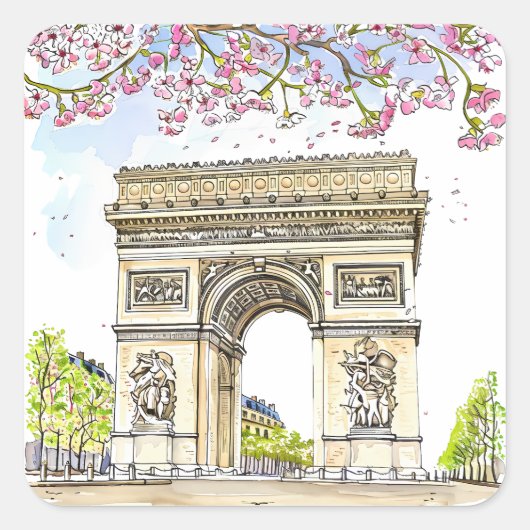 The Arc de Triomphe (Paris) スクエアシール (正面)