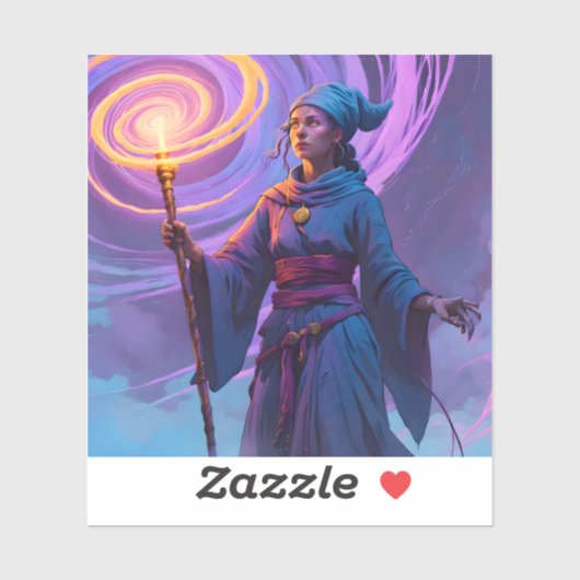 The Arcane Path – ファンタジーウィザードアート スクエアビニールステッカー シール (シート)