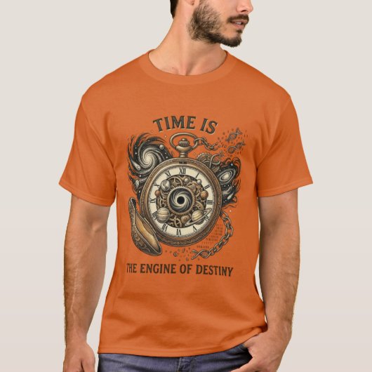 The Architect of Time - Vintage Pocket Watch  Tシャツ (正面)