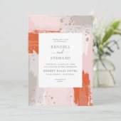 The Arist's Weddingの明るくモダンで抽象的なスタイリッシュなデザイン 招待状 (スタンド正面)