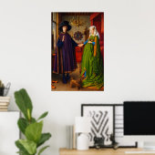 The Arnolfini Portrait by Jan van Eyck ポスター (ホームオフィス)